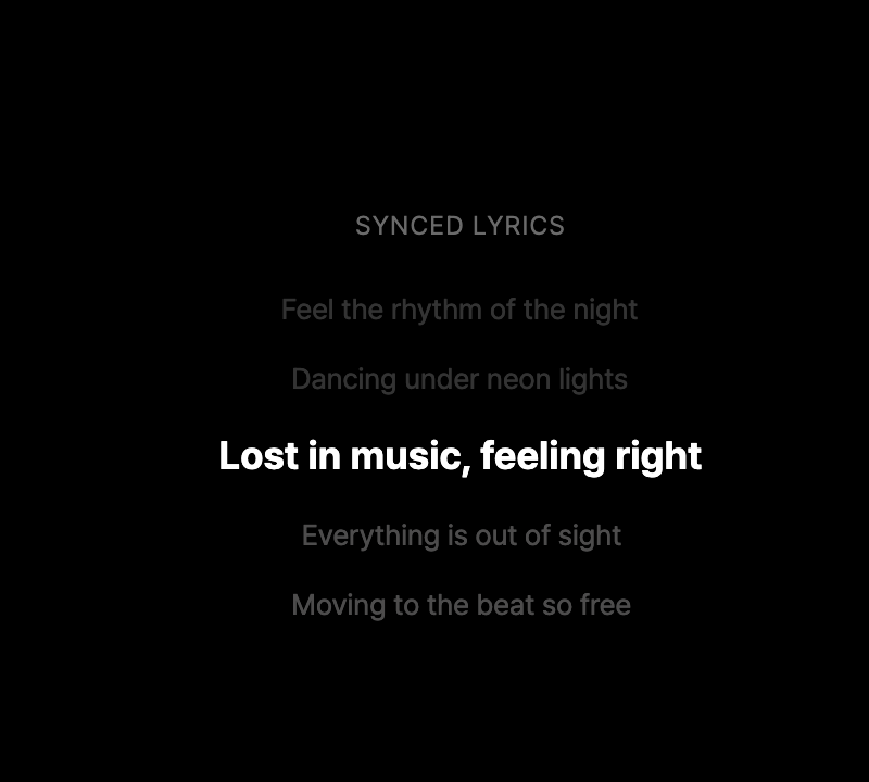 Synced Lyrics